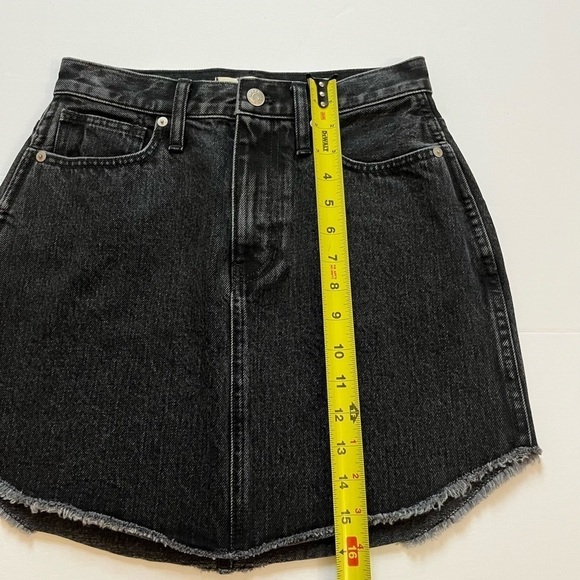 Madewell Black Jean Mini Skirt Size 25 - Picture 2 of 7